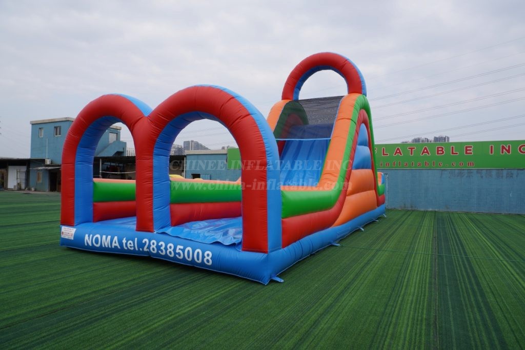 T8-324 Inflatable Giant Slide with Obstacle Course