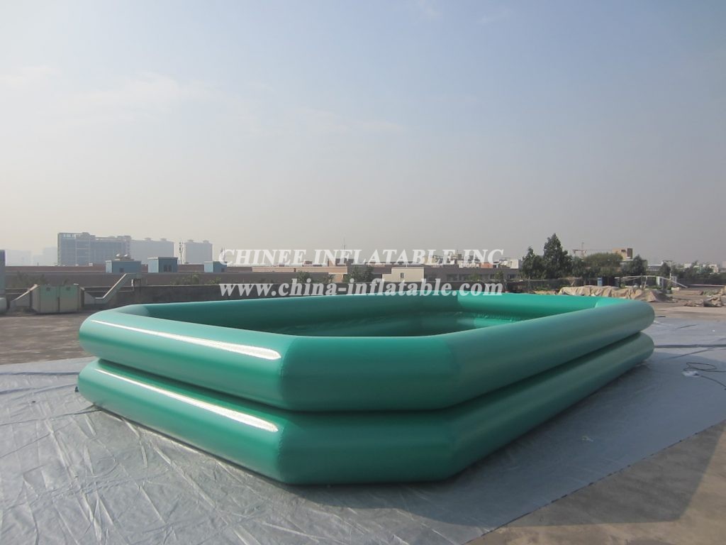 Pool2-512 Two Layer Long Green Inflatable Pool