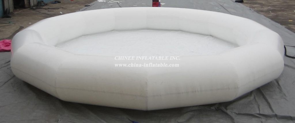 Pool2-504 White Round Inflatable Water Pools