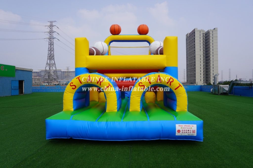 T7-404 Inflatable Soccer Ostacle Challenge Run