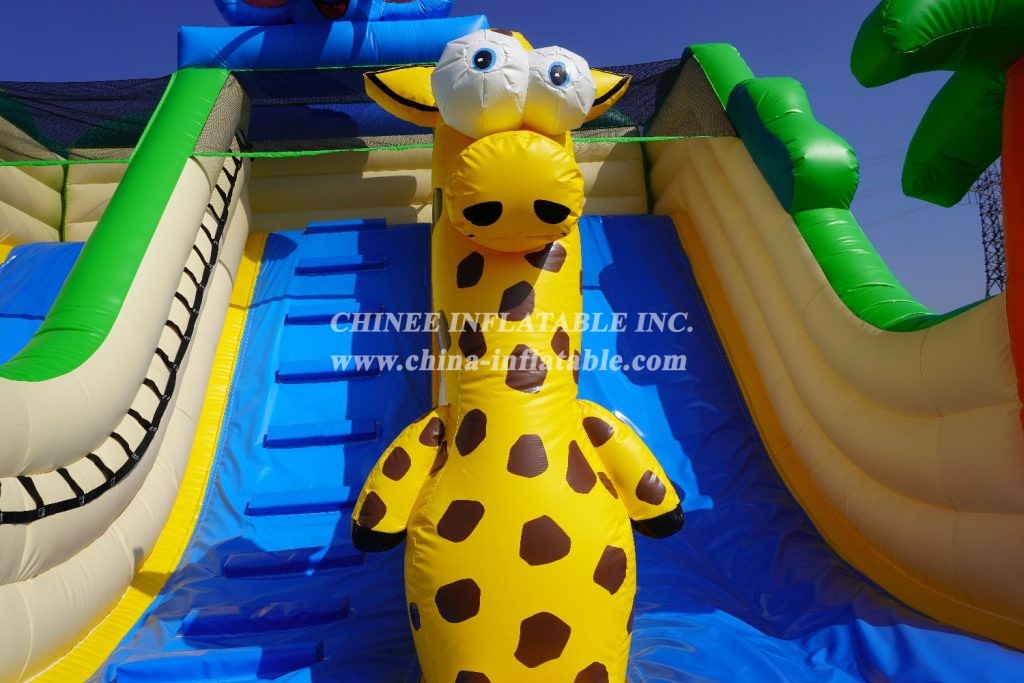 T8-2103 Jungle Theme Inflatable Elephant Slide Animal Inflatable Slides