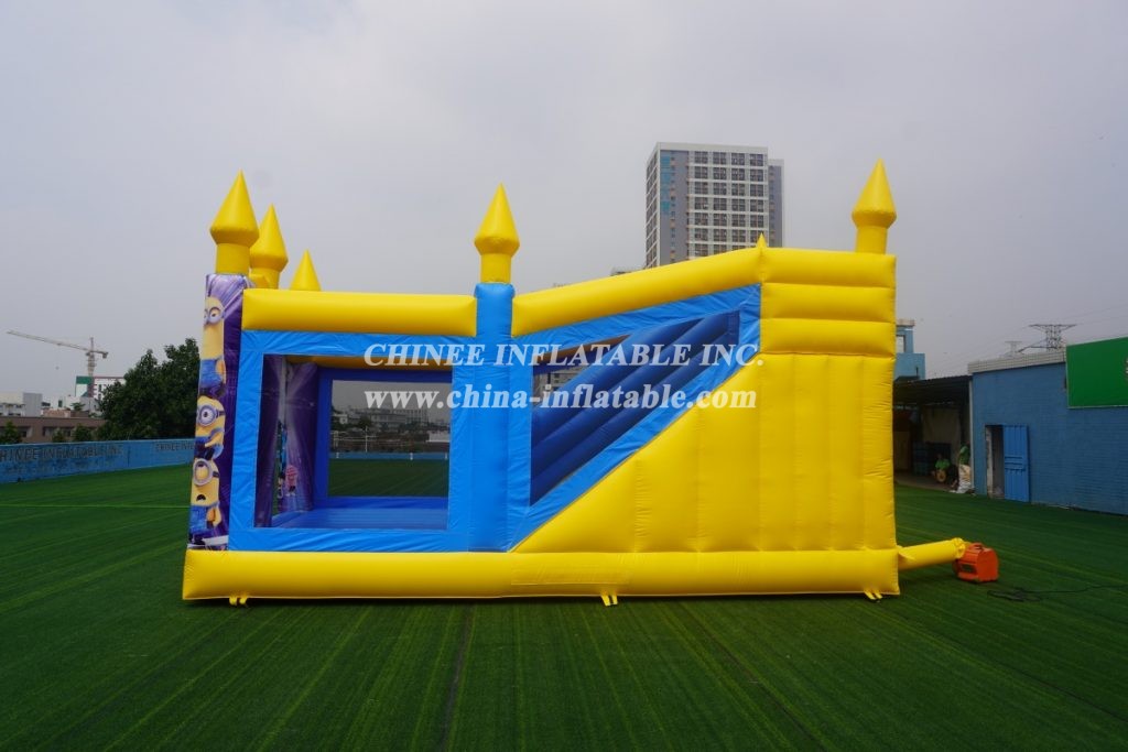 T5-1002C Minions Bouncy Castle Combo Slide Outdoor Kids Jumping Castle