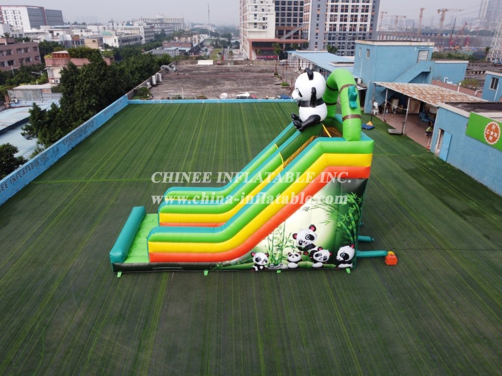 T8-3812 Giant Panda Slide Colorful Inflatable Slide For Party Events