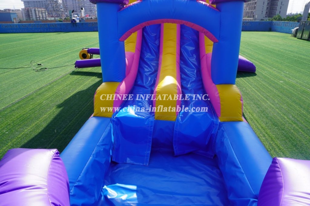 T8-3344 Bouncy Castle Combo Double Lane Water Slide Outdoor Party Event Jumping Castle For Kids