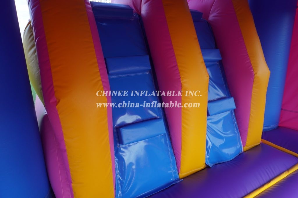 T8-3344 Bouncy Castle Combo Double Lane Water Slide Outdoor Party Event Jumping Castle For Kids