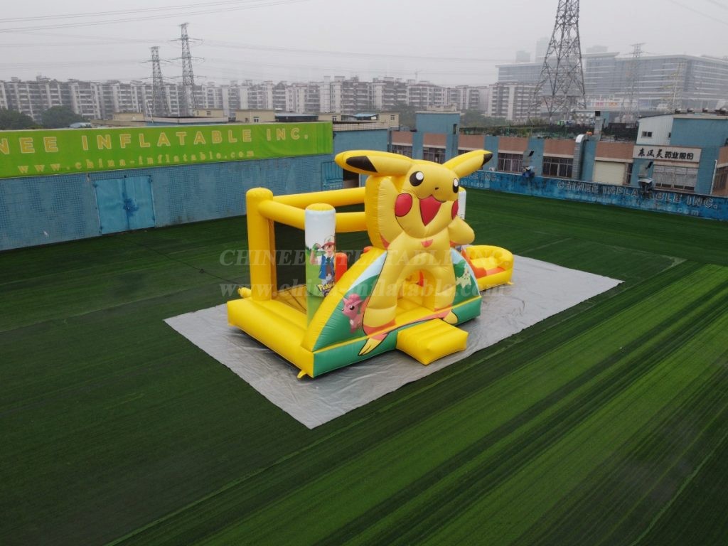 T2-4444 Pokémon Pikachu Bouncy Castle With Slide