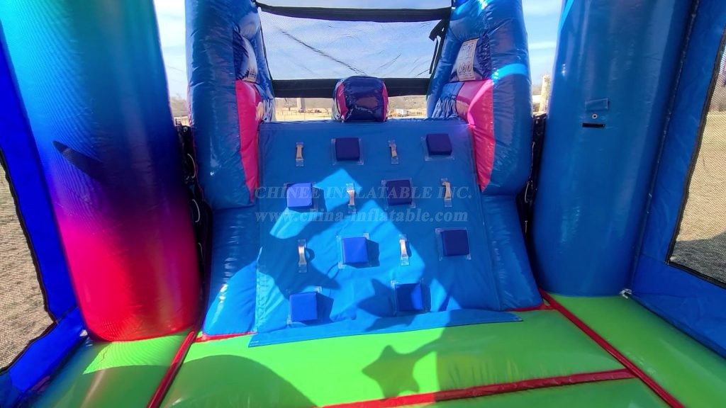 T2-4695 Unicorn Bouncer With Double Lane Slide