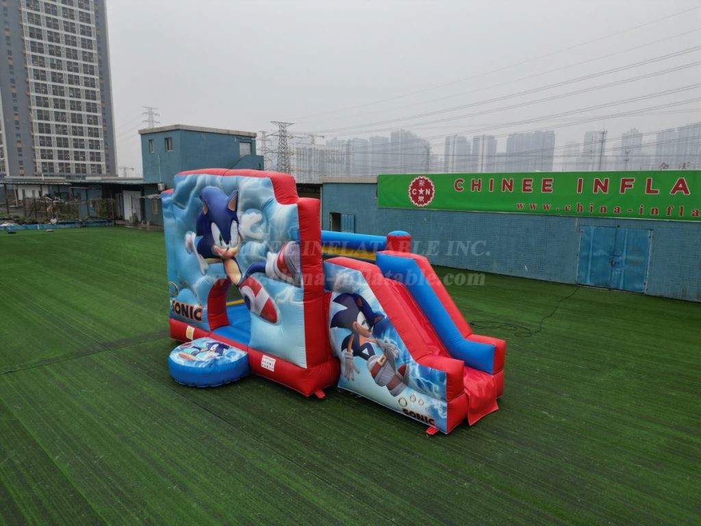 T2-4709 Sonic Bouncy Castle With Slide