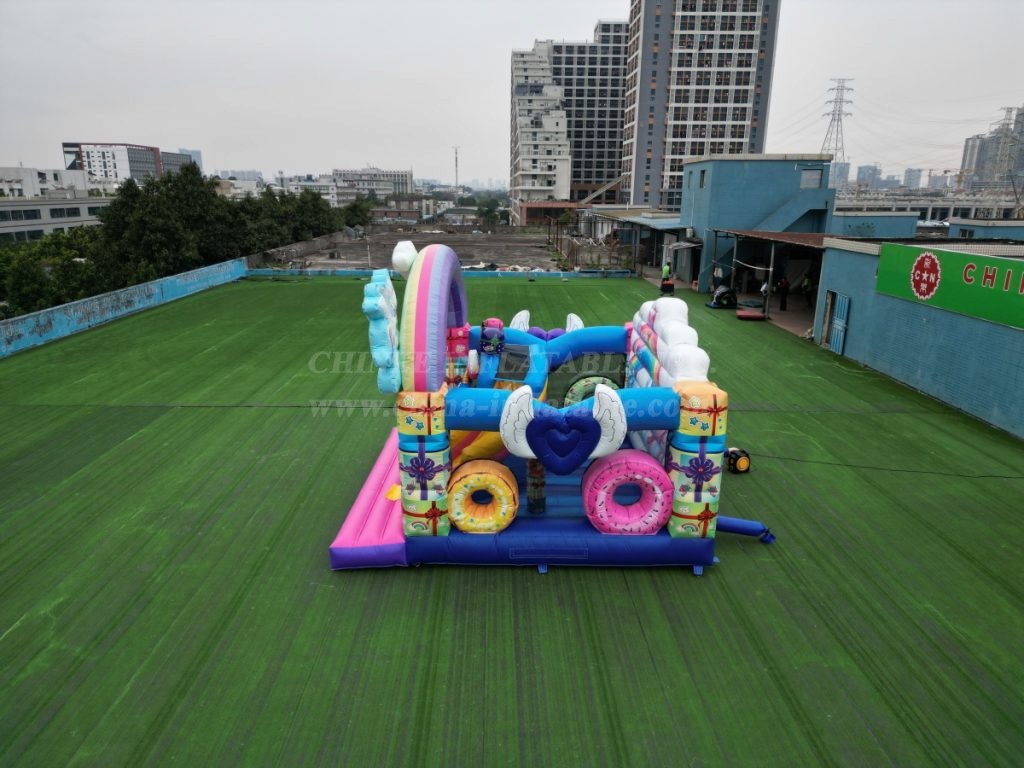 T2-7006 Unicorn Bouncy Castle with Slide