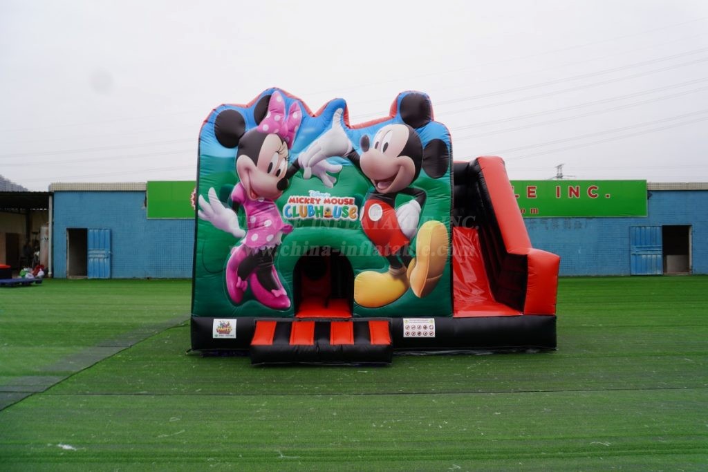 T2-4200B Disney themed bouncy castle with slide