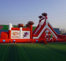 T7-404B Rugby themed inflatable obstacle...