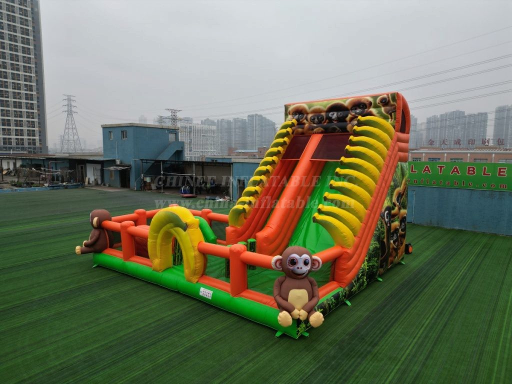 T6-4388 Monkey Inflatable Slide Funcity