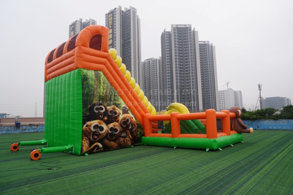 T6-4388 Monkey Inflatable Slide Funcity